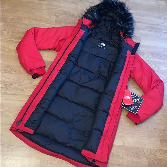 NWT The North Face Defdown Parka GTX, Red, Medium - Picture 9 of 16